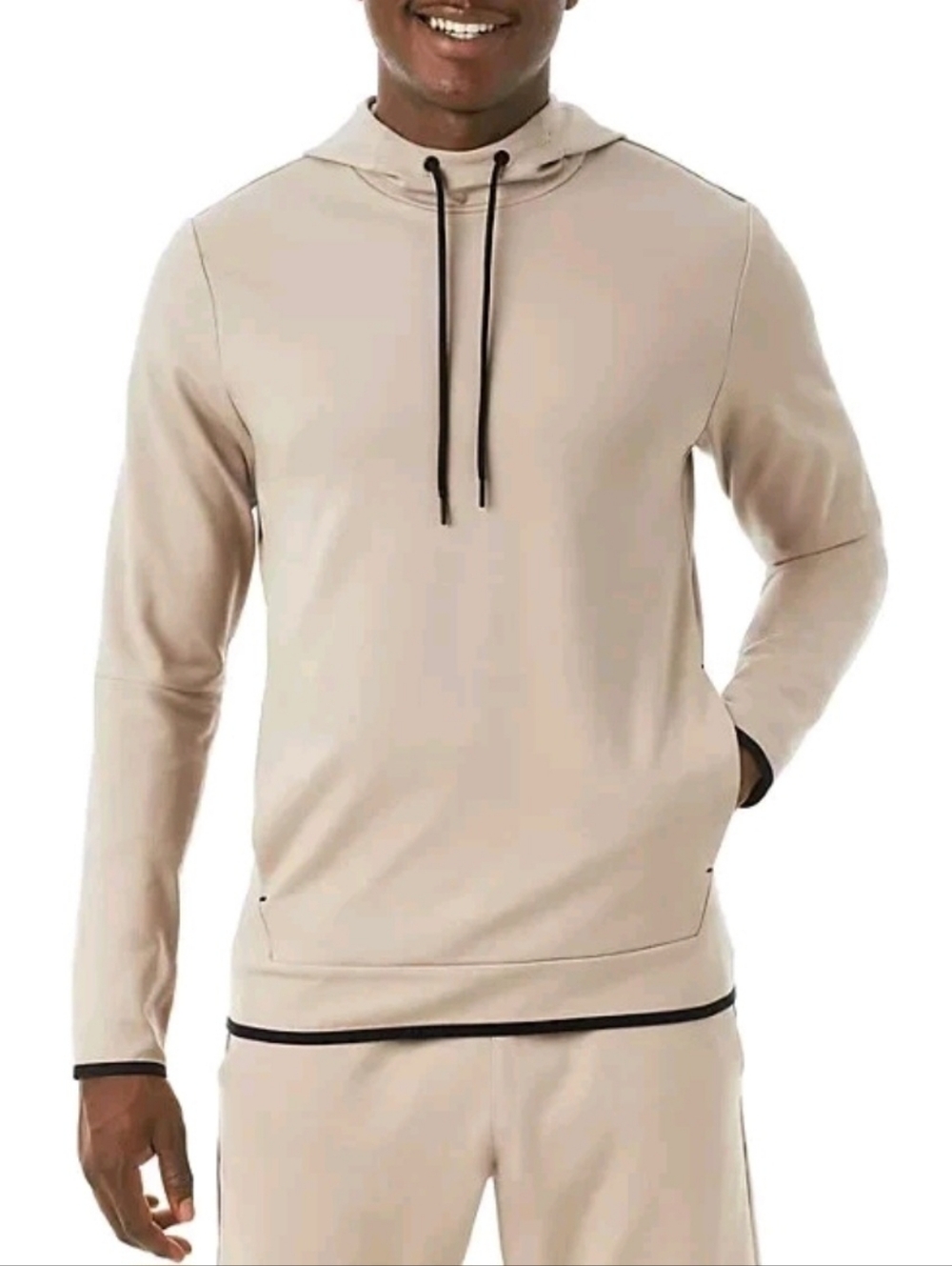 Member's Mark Men's Luxe Pullover Hoodie Size XL Beige 3598
